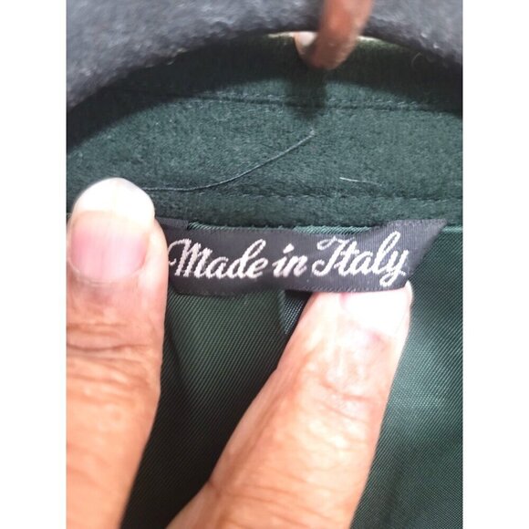 VITO RUFOLO Green Wool / CASHMERE Men's Blazer Notch Lapel & Button Closure SZ 4 - Picture 12 of 16